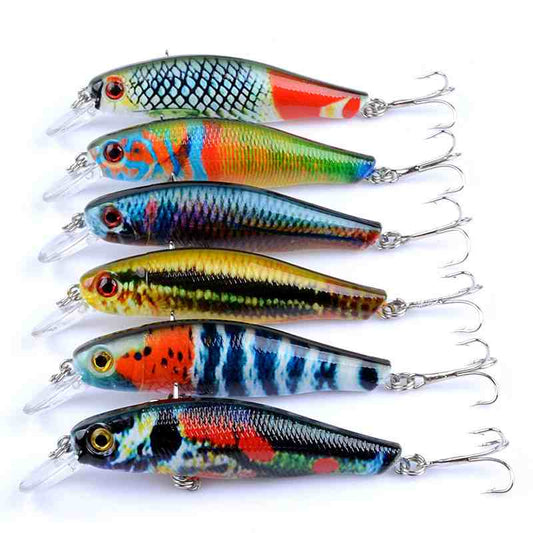 6 pcs 8.5cm 8.7g floating minnow lure