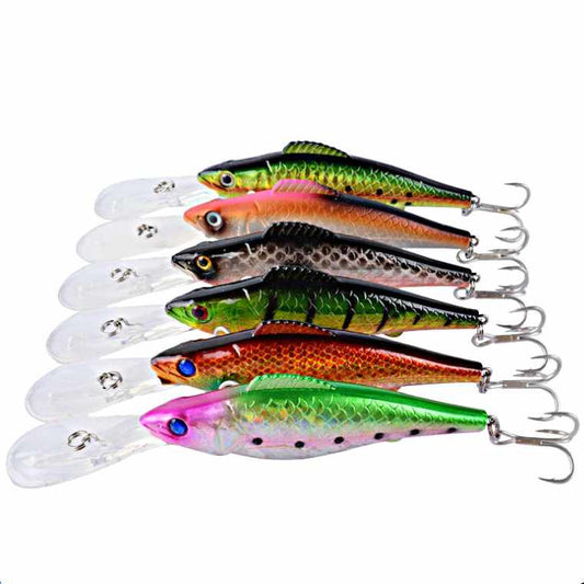 2 pcs 12.6cm 14.7g top water minnow lure