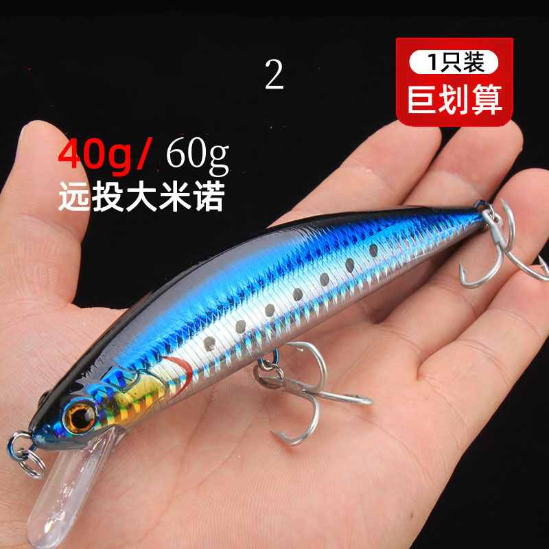 2 pcs 40g/60g sinking Minnow Lure for big fish