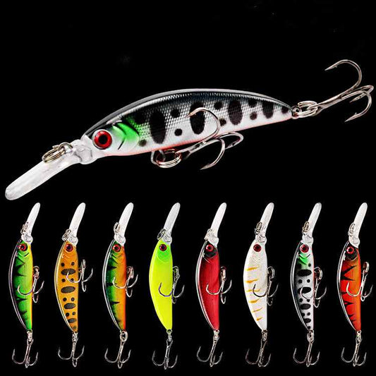 2 pcs 7.5cm 5.8g underwater minnow lure