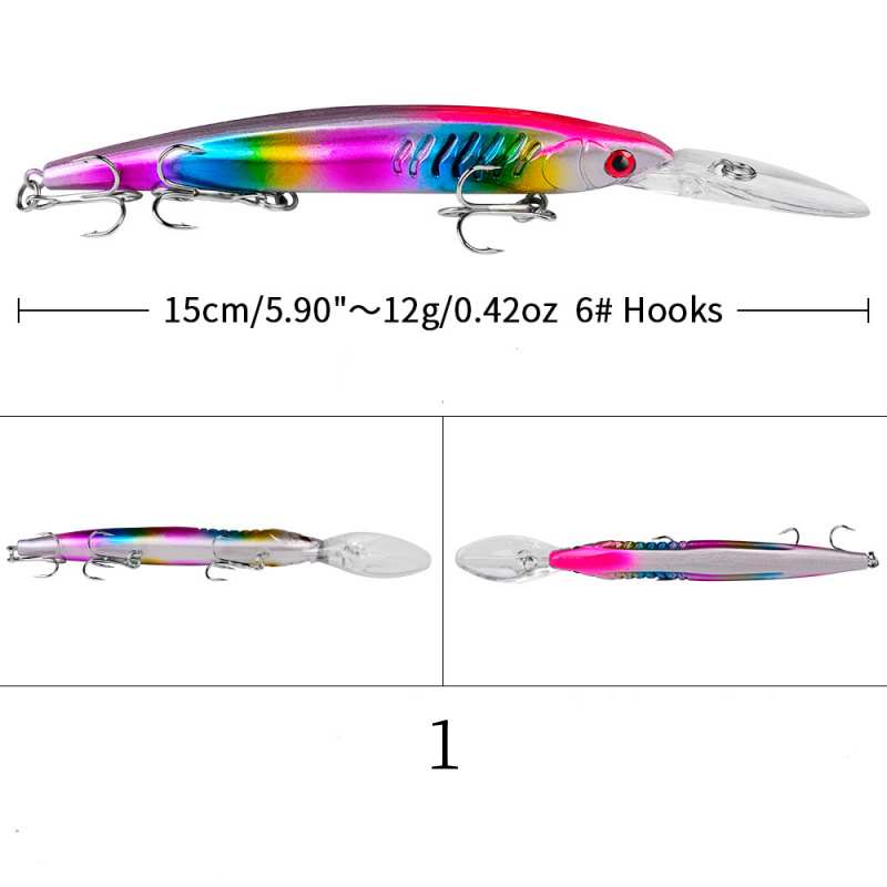 1 pc 15cm 12.5g floating minnow lure