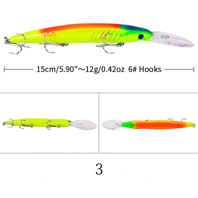 1 pc 15cm 12.5g floating minnow lure