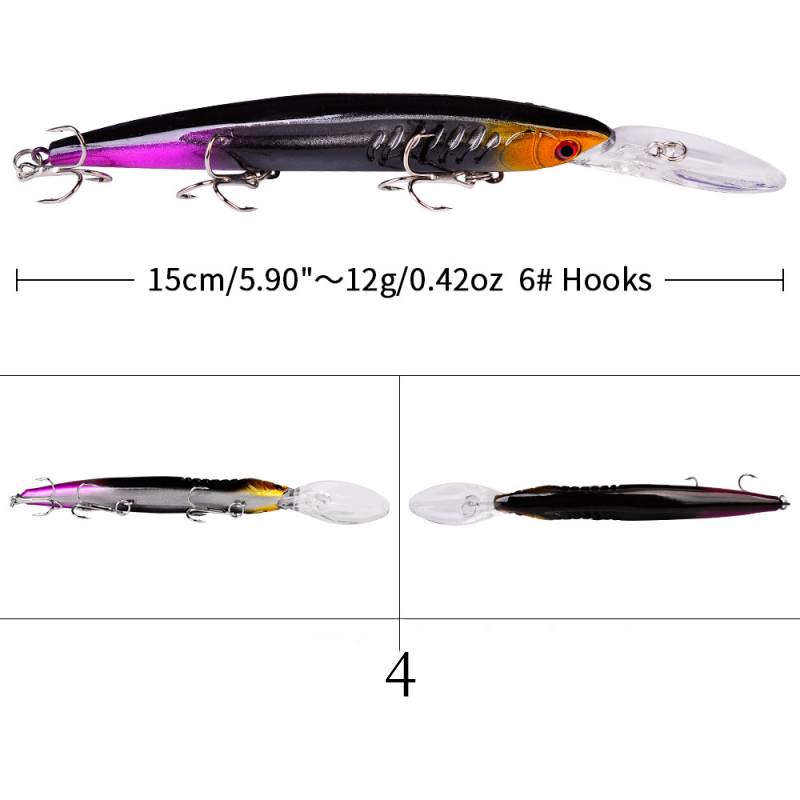 1 pc 15cm 12.5g floating minnow lure