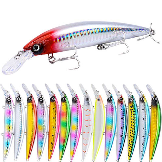 2 pcs 13.3cm 38.2g sinking heavy minnow lures