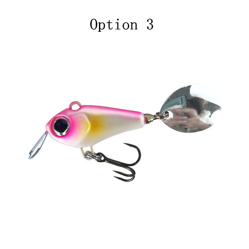 2pc 15g 3.3cm metal vibrating blade fishing lure with spinner