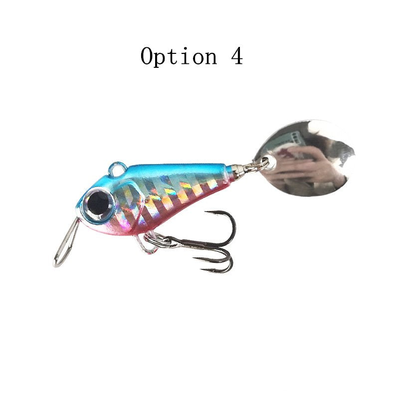 2pc 15g 3.3cm metal vibrating blade fishing lure with spinner