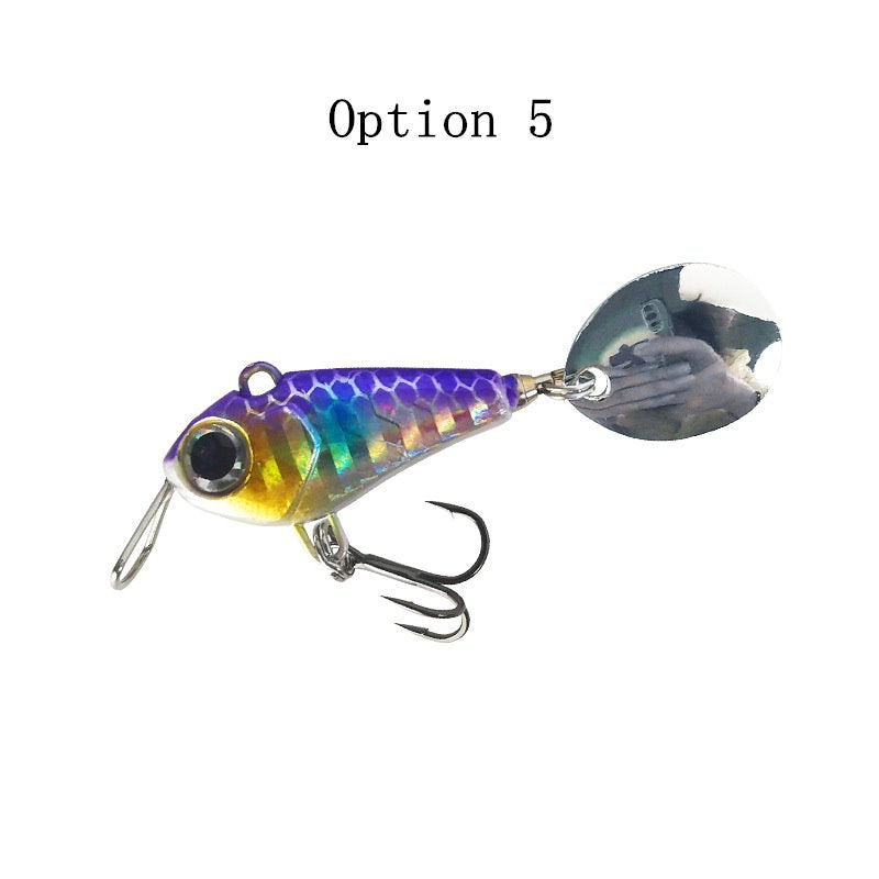 2pc 15g 3.3cm metal vibrating blade fishing lure with spinner