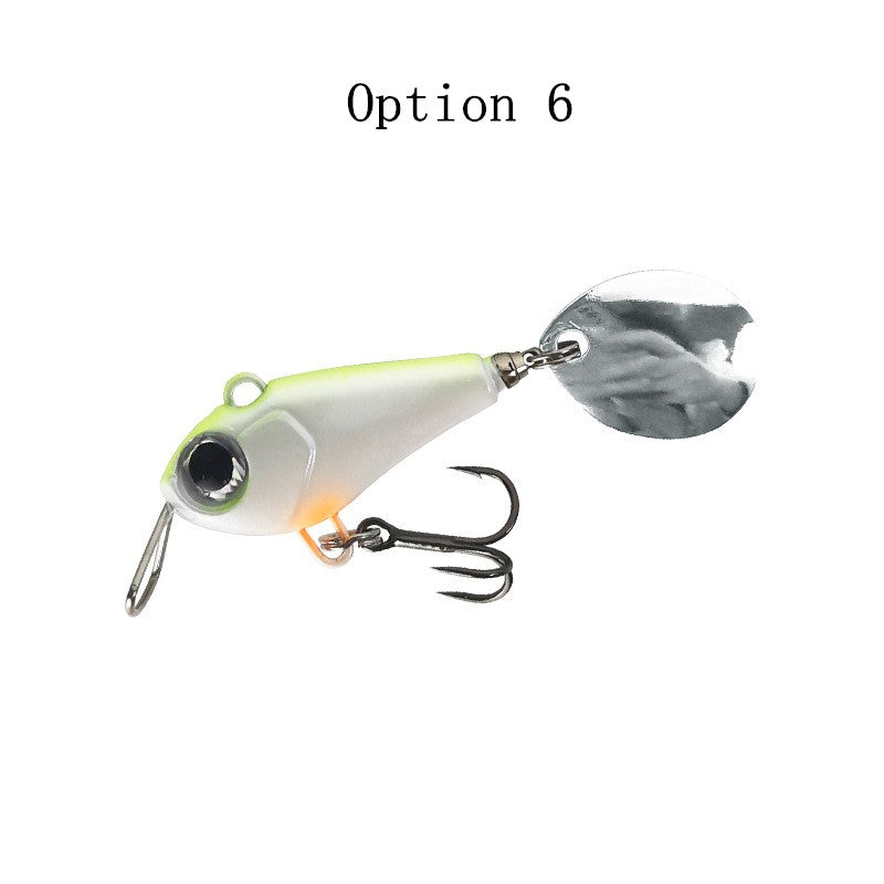 2pc 15g 3.3cm metal vibrating blade fishing lure with spinner