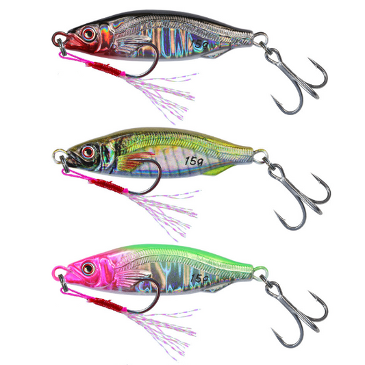 2pc 10/15/20g 3D printed JIG lure