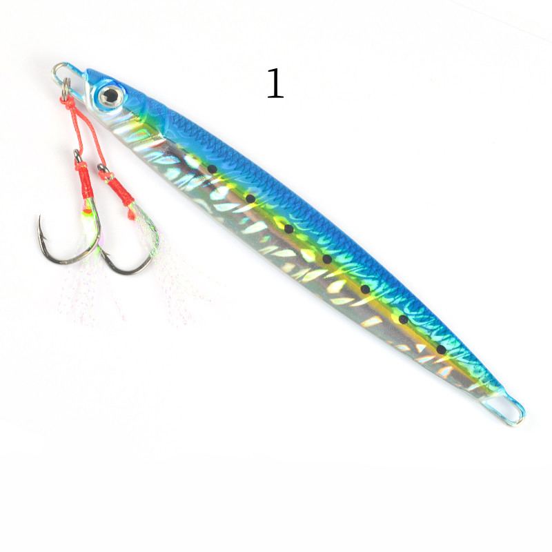 2pc 60/80/100/120/150/200g 3D printed iron plate sea fishing boat lures