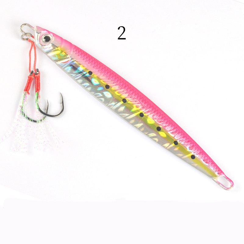 2pc 60/80/100/120/150/200g 3D printed iron plate sea fishing boat lures