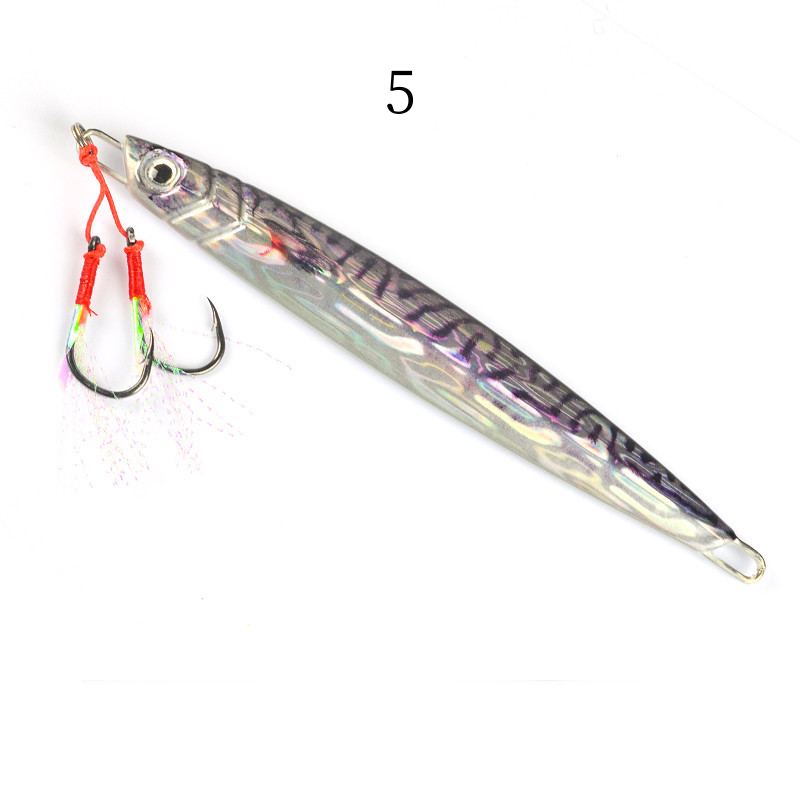 2pc 60/80/100/120/150/200g 3D printed iron plate sea fishing boat lures