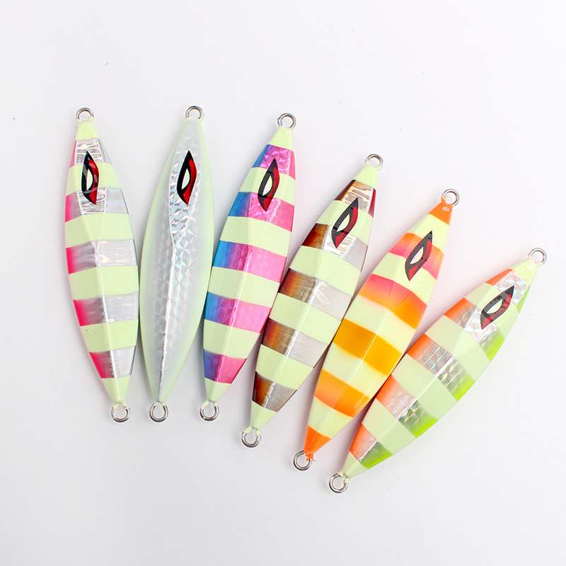 1pc 40/60/80/100/130/150/180/200/220/300/500/750/1000g luminous jig lure