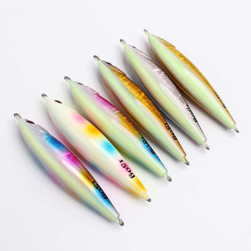 1pc 60/80/100/120/150/200/250g luminous jig lure