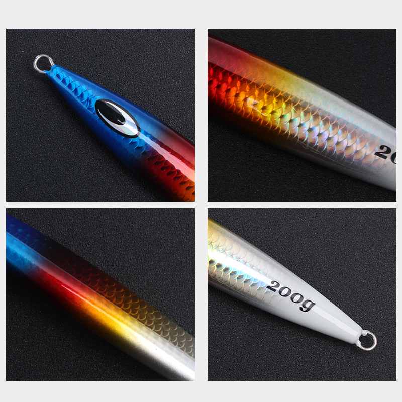 1pc 30/40/60/80/100/120/150/200/250g luminous jig lure