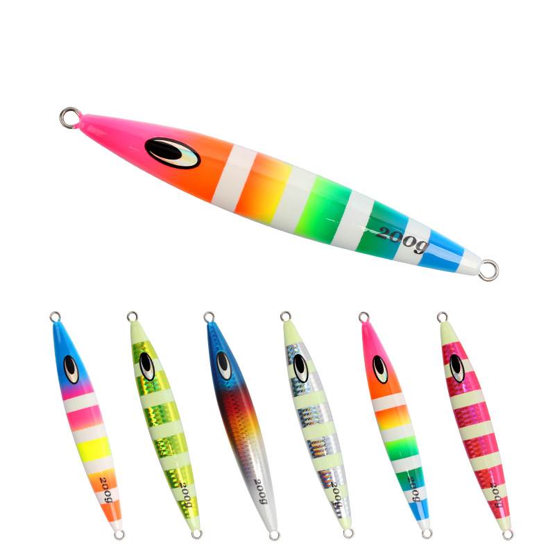 1pc 30/40/60/80/100/120/150/200/250g luminous jig lure