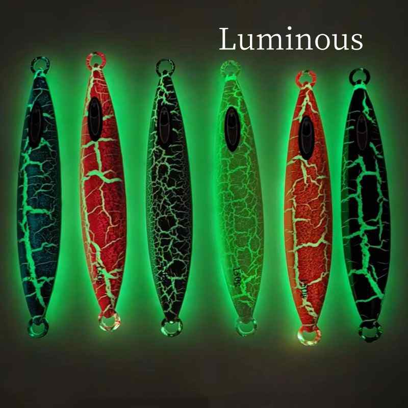 1pc 50/80/100/120/150/200/250/300/400g luminous jig lure