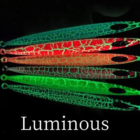 1pc 80/100/120/150/200/250/300/400/500/600/750g luminous jig lure