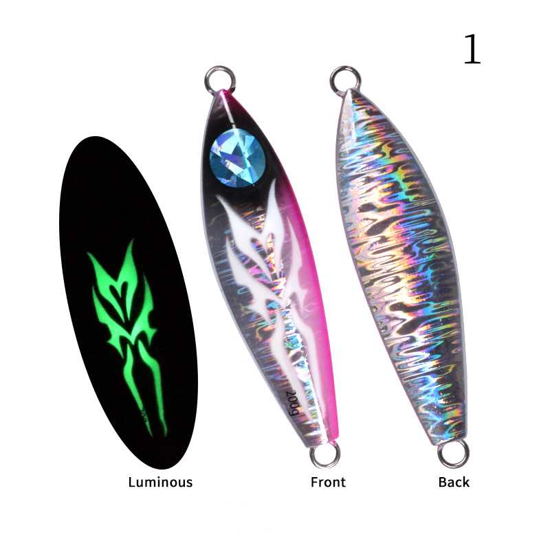 1pc 80/120/150/200g UV luminous jig lure