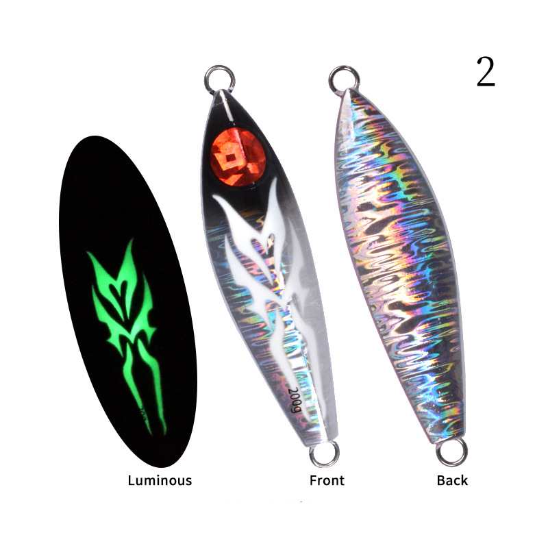 1pc 80/120/150/200g UV luminous jig lure