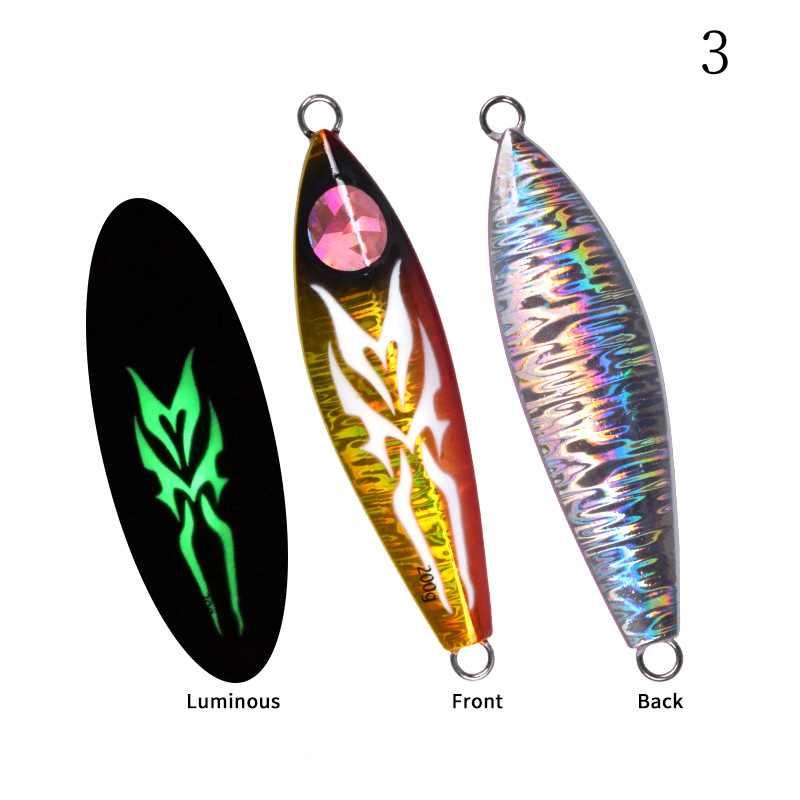 1pc 80/120/150/200g UV luminous jig lure