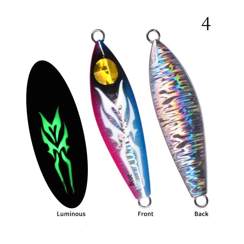 1pc 80/120/150/200g UV luminous jig lure