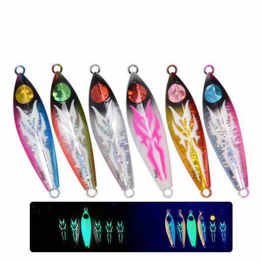 1pc 80/120/150/200g UV luminous jig lure