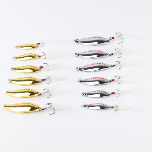 2 pcs Long cast sequin metal leach spoon lure