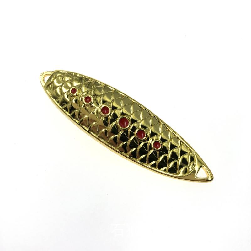 1 pc Fish scale shaped sequined bait with red dots