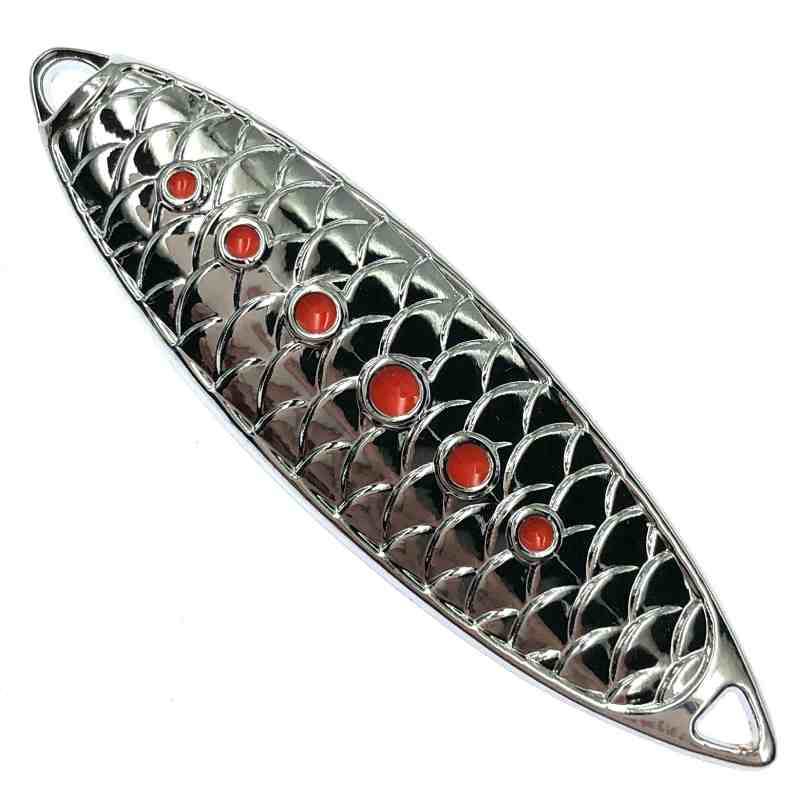 1 pc Fish scale shaped sequined bait with red dots