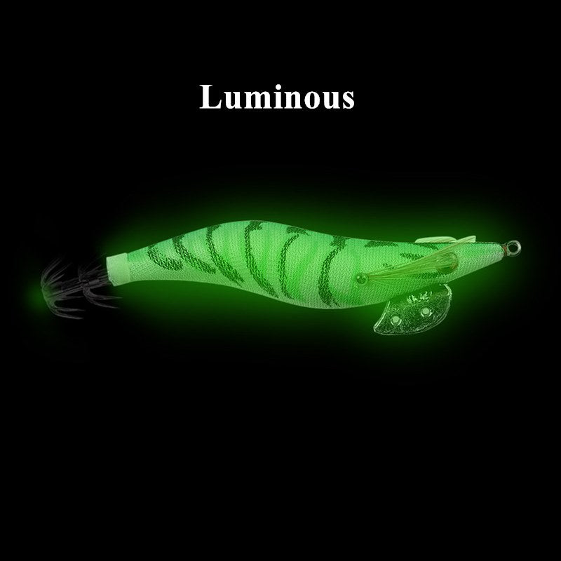 2pcs 7.5/12.5/14.5g Luminous hard shrimp lure with squid hook