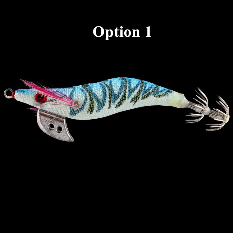 2pcs 7.5/12.5/14.5g Luminous hard shrimp lure with squid hook