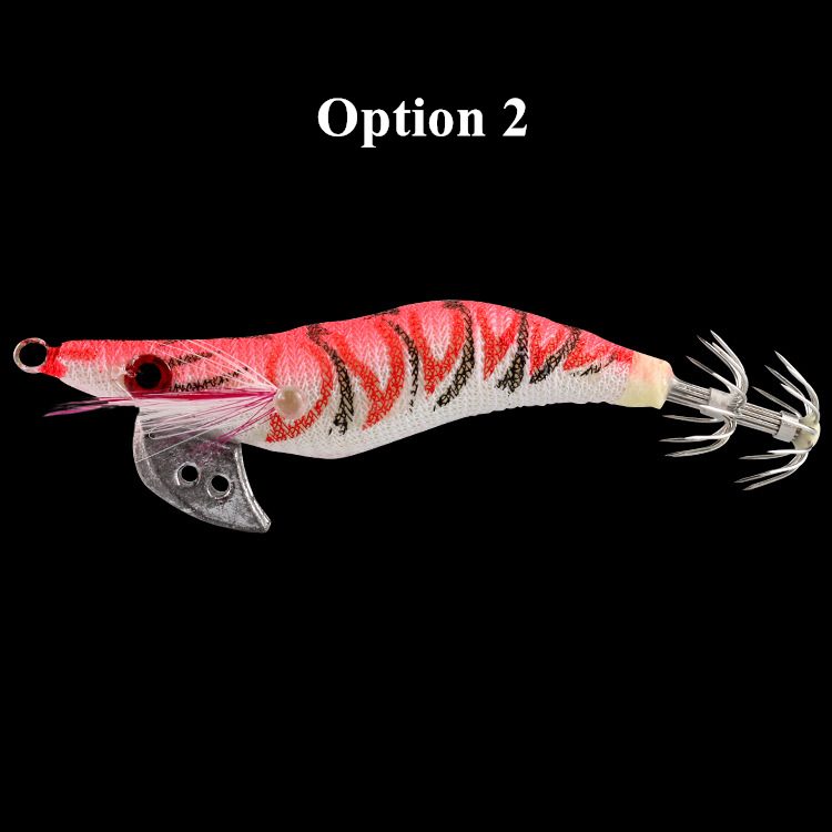 2pcs 7.5/12.5/14.5g Luminous hard shrimp lure with squid hook