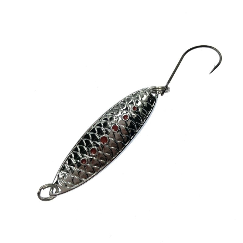 1 pc Fish scale shaped sequined bait with red dots